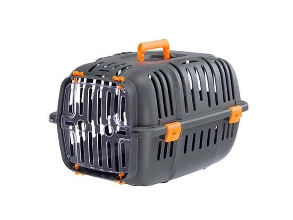 Ferplast Cat & Small Dog Transportkasse - Robust og gennemsigtig med ventilation - 32 x 47 x h 29 cm