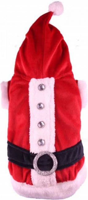 DoggyDolly Mr. Claus costume, red, XXS 13-15cm/26-28cm