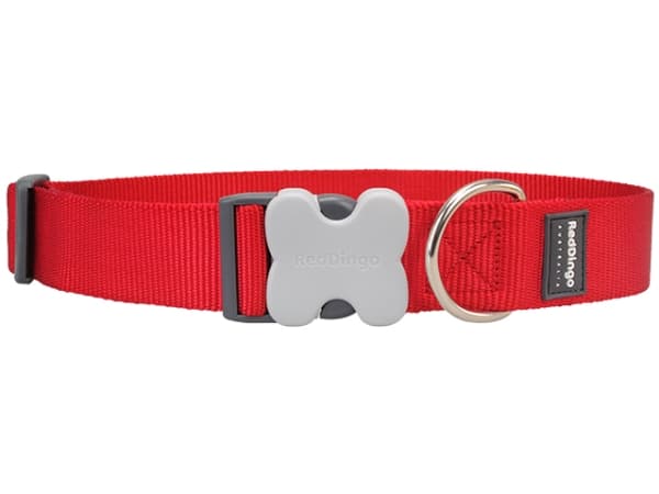 Red Dingo halsbånd, classic rød, 50-80cm/40mm