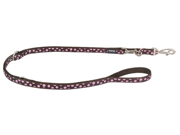 Red Dingo dressurline, pink spot, 15mm