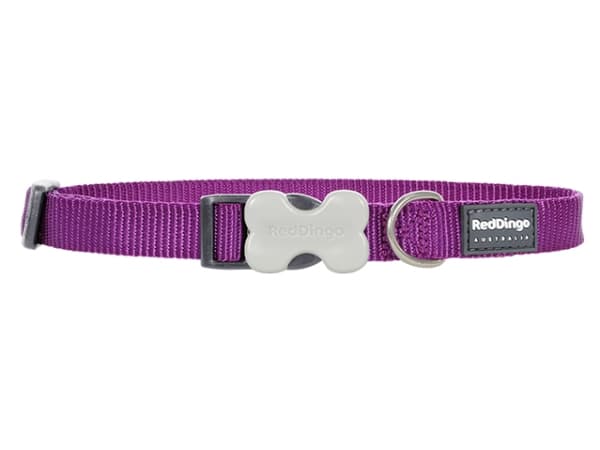 Red Dingo halsbånd, classic lilla, 20-32cm/12mm