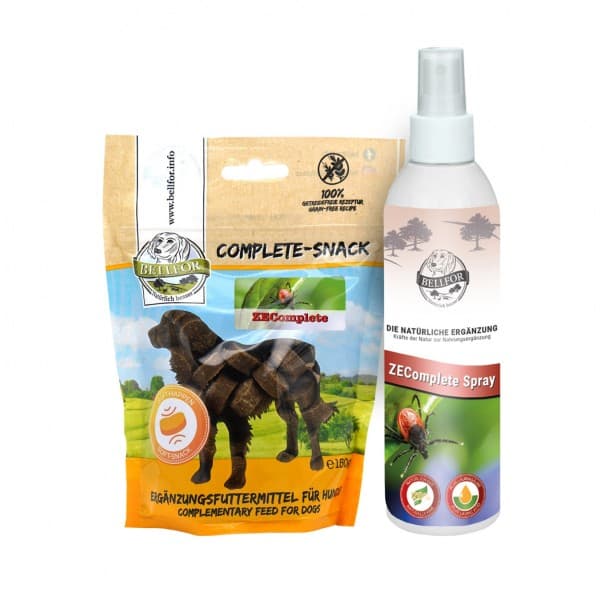 ZEComplete sett - Complete-Snack 150g + Spray 250ml fra Bellfor Hundemat