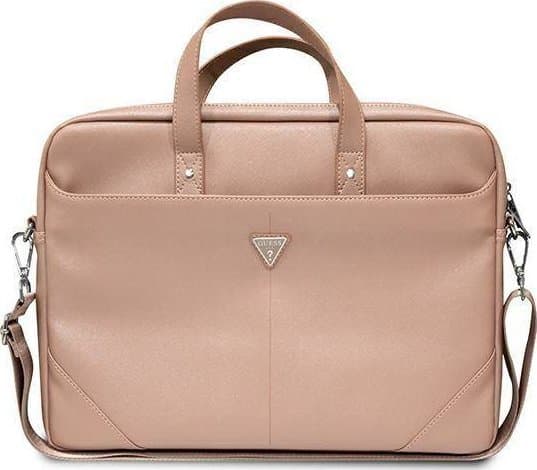 Guess GUCB15PSATLP 16 inch pink/pink bag Saffiano Hot Stamp Triangle Logo