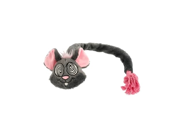 Dogman Leksak Spirremouse Lång Grå 25cm