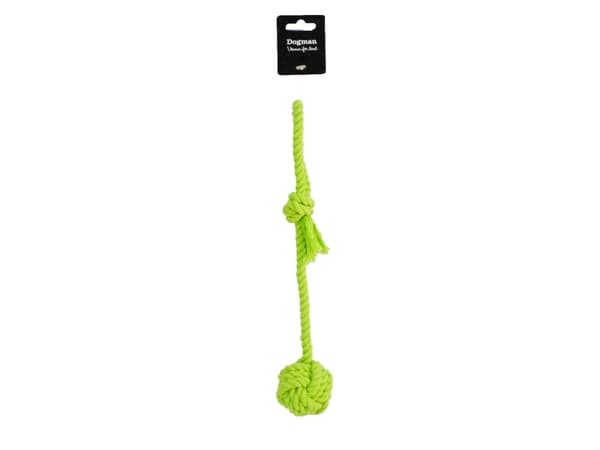 DOGMAN Lelu pallo/köysi vihreä 6/35cm