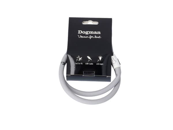Dogman Blinkhalsband Led Grå 20-65cm