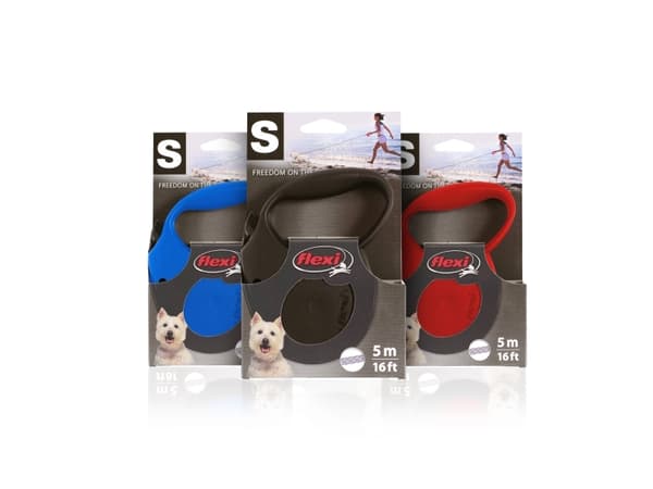 Flexi Leash Retractable Tau Standard Størrelse M 5 m maks vekt 20 kg, Hund, Fleksibel hundesnor, Sort, Ledning, 20 kg, Monokromatisk