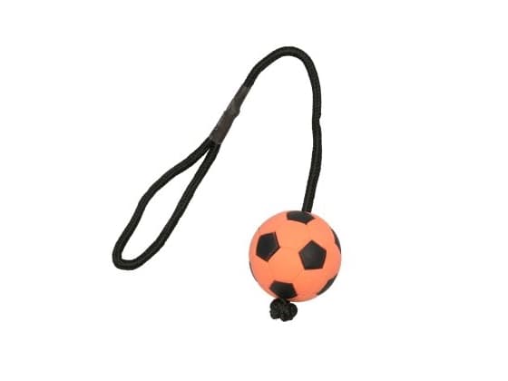 Dogman Leksak Fotboll Med Snöre Orange 40cm