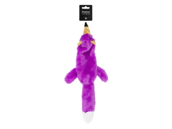 Dogman Leksak Skinnie Räv Lila 38cm