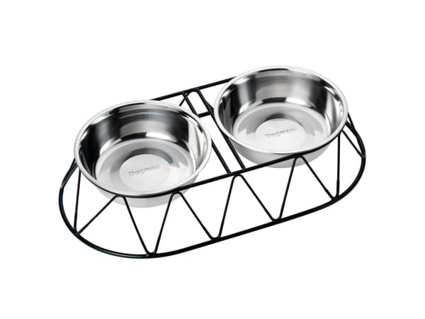 Dogman Menja Double Food Bowl 41,5cm