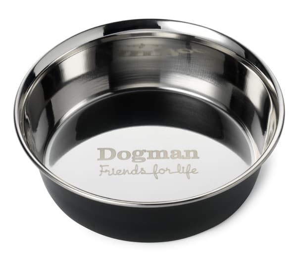 DOGMAN Ruokakuppi ruostumatonta terästä Heavy Musta