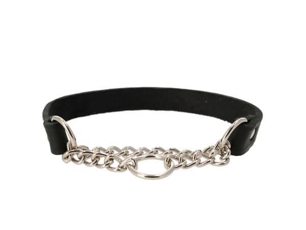Dogman Cord Half-choke Leather Collar 45cm
