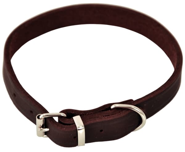 DOGMAN Krage skinn 12mmx32cm brun 32cm