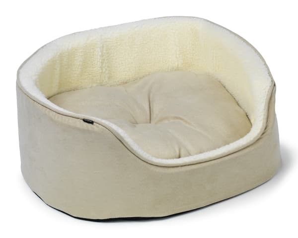 DOGMAN Sänky, jossa korkea reuna Sherpa Beige L