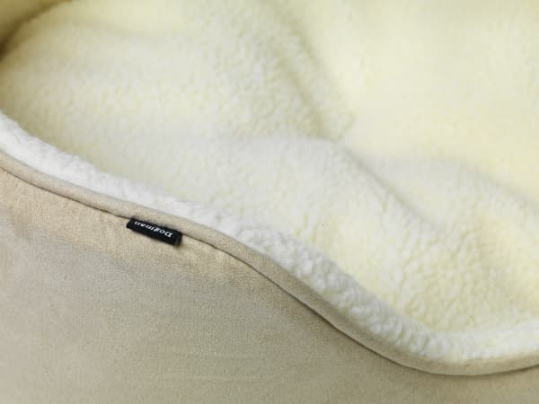 DOGMAN Seng med høy kant Sherpa Beige M 60cm