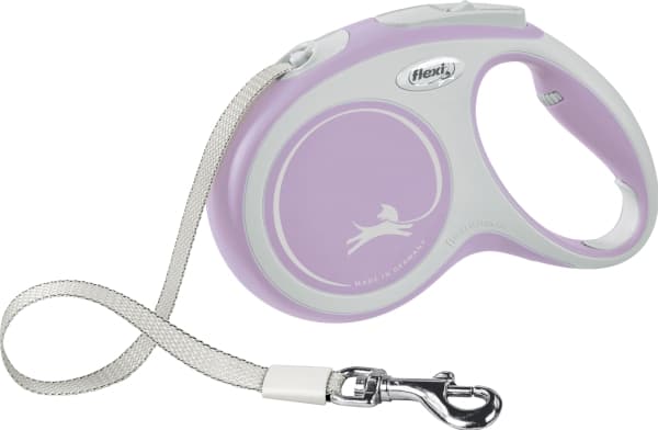 Flexi New Comfort M Tape 5 m, Koira, Sisäänvedettävä hihna, Vaaleanpunainen, Nauha, 25 kg, Yksivärinen