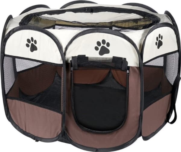 Leobert lekegrind til hund/katt 74x74x43cm - brun