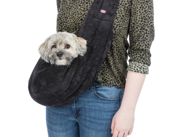 Trixie Soft front carrier, 22 × 20 × 60 cm, black/grey