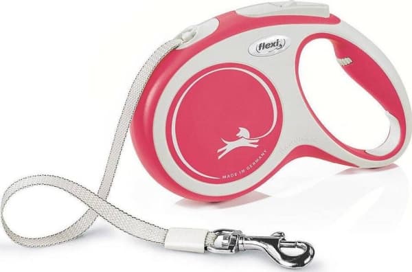 flexi New Comfort S bånd 5 m, 15 kg, rød