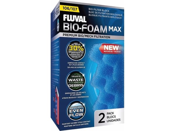 Fluval107 Bio Foam MAX sieni 2kpl/pakkaus
