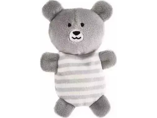 plyschleksak för valpar och små hundar, teddybjörn, 10x12cm