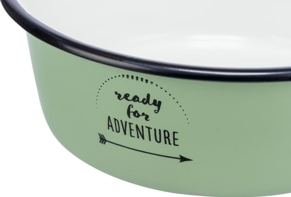 Trixie Bowl, enamel/stainless steel, 1.9 l/ø 21 cm, green