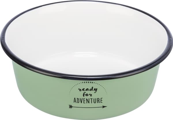 Trixie Bowl, enamel/stainless steel, 1.9 l/ø 21 cm, green