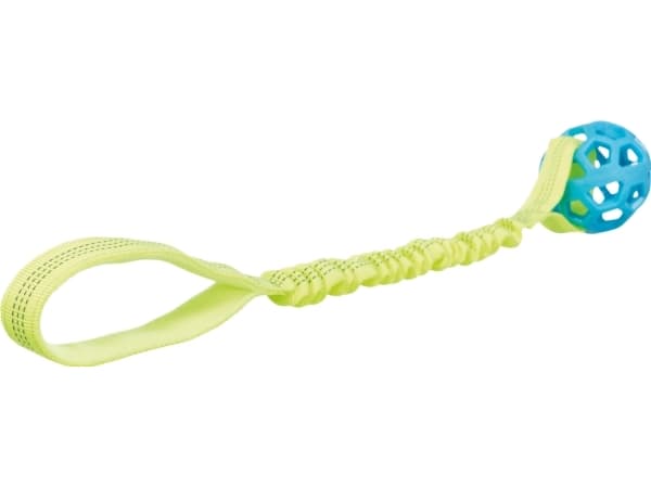 Trixie Bungee Tugger med bold, ø 9/48 cm, ass. farver