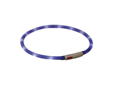Trixie Flash lysring USB, silicone, XS–XL: 70 cm/ø 10 mm, orang