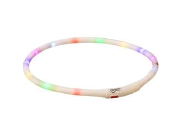 Trixie Flash lysring USB, silicone, XS–XL: 70 cm/ø 10 mm, orang