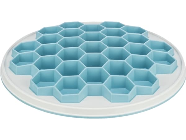 Trixie Hive Slow Feeding plate, plastic/TRP/TPE, ø 30 cm, grey/blue