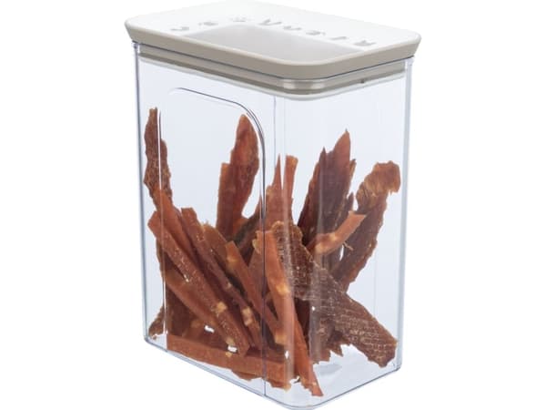 Trixie Food and snack jar, 2.2l/15×14×19cm, transparent/white