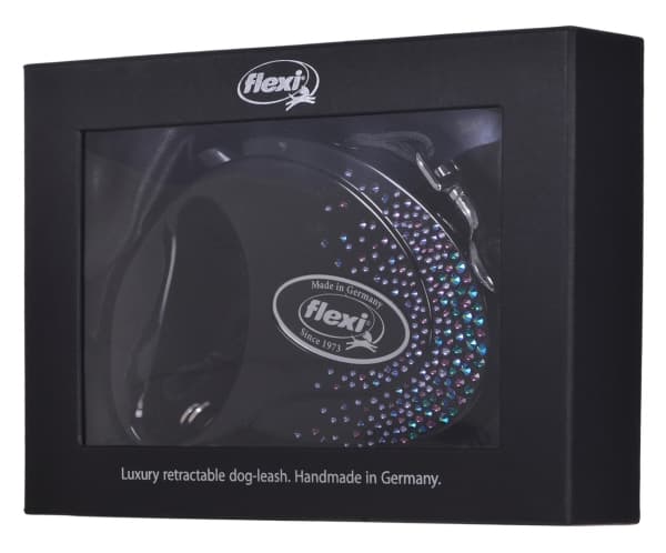 Flexi uttrekkbart bånd Glam Splash Mystic M 5m sort