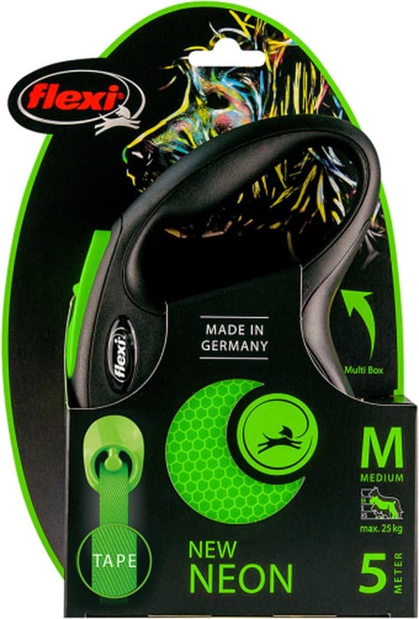 Flexi New Neon S 5 m Dog Indragbar ledning