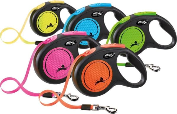 Flexi New Neon S 5 m Dog Indragbar ledning
