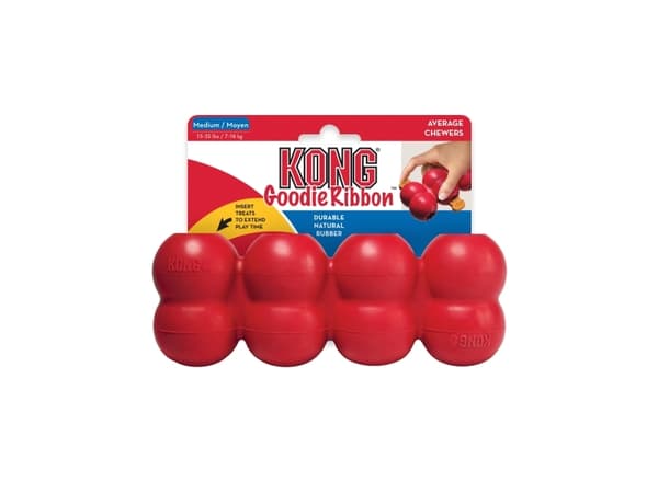 Kong Leksak Goodie Ribbon Röd M 18cm