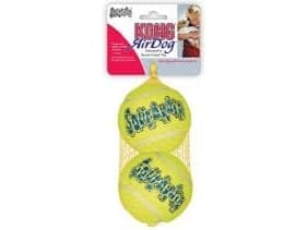 Kong Airdog squeaker tennisball 9 cm. 2 pakker