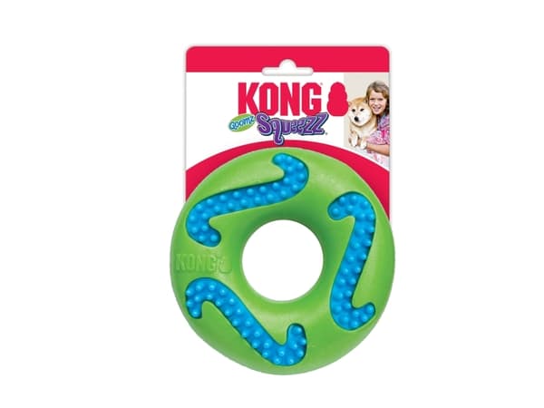 Kong Leksak Squeezz Goomz Ring Grön L 14cm