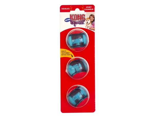 Kong Squeezz Action Ball Toy 3-pack 6cm