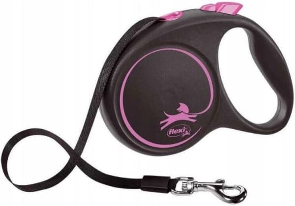 flexi Black Design M bånd 5 m, 25 kg, pink