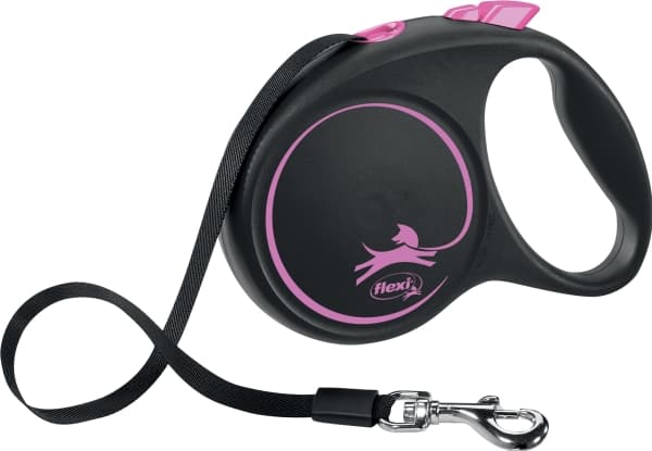 flexi Black Design M bånd 5 m, 25 kg, pink