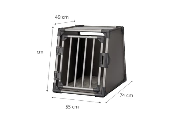 Trixie Transport box, aluminium, M: 55 × 61 × 74 cm, graphite