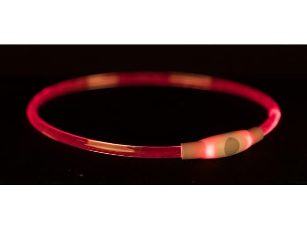 Trixie Flash light ring USB, S–M: 40 cm/ø 8 mm, multi/mønstret
