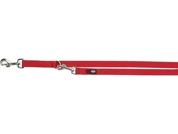 Trixie Premium adjustable leash, M-L: 2,00 m / 20 mm, rød