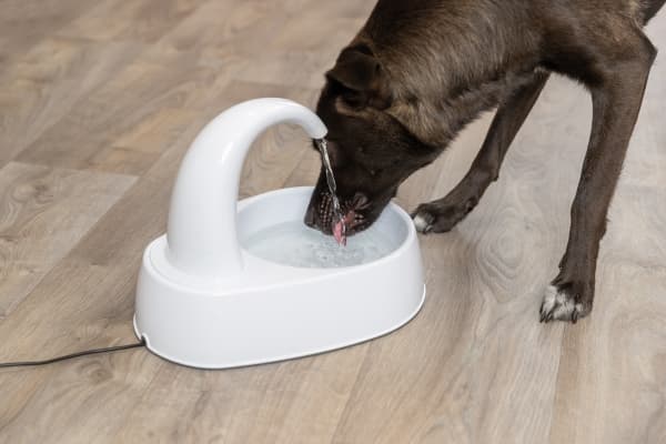 Trixie Curved Stream drinking fountain, 2.5 l/25×24.5×35cm, white