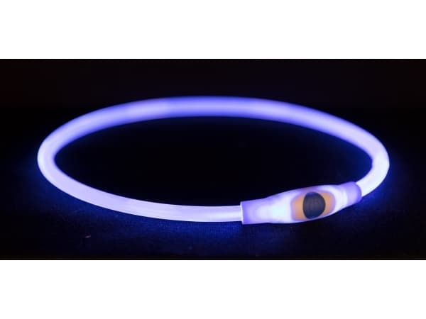 Trixie Flash light ring USB, L–XL: 65 cm/ø 8 mm, blå