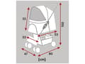 Pikkukuva 4 / 5: Trixie Buggy, 47 × 100 × 80 cm, 4,9 kg, grå