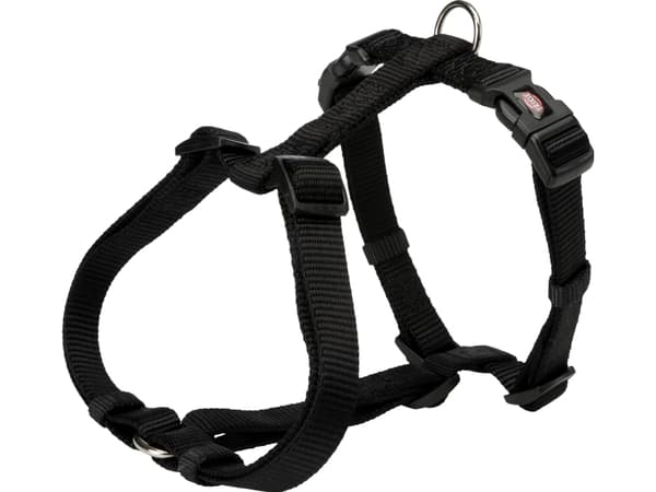 Trixie Premium H-sele, S–M: 42–60 cm/15 mm, sort