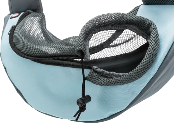 Trixie Sling front taske, 50 × 25 × 18 cm, lysegrå/lyseblå
