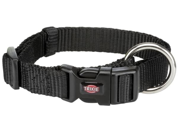 Trixie Premium halsbånd, S–M: 30–45 cm/15 mm, sort